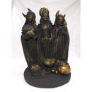 ESCULTURA DEUSA TRIPLICE PRETA 28CM EM GESSO