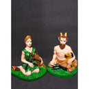 Imagem Casal Deus Pã E Deusa Diana 11 cm
