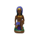 Estatua Imagem Em Gesso Caboclo Pena Roxa 19cm