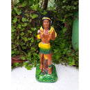 Estatua Imagem Caboclo Caçador Em Gesso 21cm