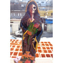 Escultura Imagem Rosa Caveira Em Gesso 24 Cm