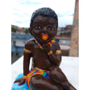 Imagem Erê Arco Iris Em Gesso 12 Cm