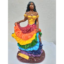 Estatua Cigana colorida 23 cm em gesso