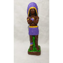 Estatua Caboclo Pena Roxa em gesso 23 cm