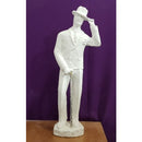 ESTATUETA EM GESSO IMAGEM ZÉ PILINTRA COM BENGALA CRU 60 CM