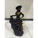 ESCULTURA POMBA GIRA ROSA NEGRA EM GESSO 28CM