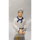 Estatua Imagem Em Gesso Marinheiro Com Rede 23cm