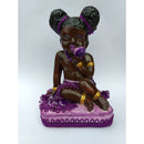 Estátua Ere Menina Roxa Estatua Umbanda Candomble em Gesso 13 cm