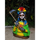 Imagem Em Gesso Busto Santa Morte 30cm