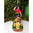 Imagem Boiadeiro Cowboy Em Gesso 22cm