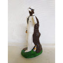 ESTATUA IMAGEM MALANDRO MIGUEL CAMISA PRETA EM GESSO 23CM