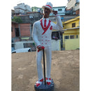 ESTATUA IMAGEM DE ZÉ PILINTRA COM BENGALA EM GESSO 60 CM