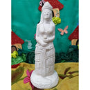 IMAGEM ORIXA LOGUNAN EM GESSO CRU 27 CM