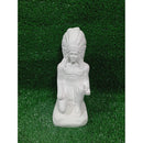 IMAGEM CABOCLO PENA AZUL 18 CM EM GESSO CRU