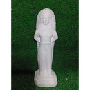 IMAGEM CABOCLO PENA BRANCA 24CM EM GESSO CRU
