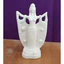 ESCULTURA IEMANJÁ COM REDE EM GESSO CRU 26 CM