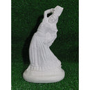 IMAGEM CIGANA COM PANDEIRO 22 CM EM GESSO CRU