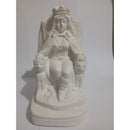 ESCULTURA POMBA GIRA RAINHA DA ENCRUZILHADA 21 CM GESSO CRU