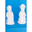 Imagem Casal Preto Velho baby em gesso gesso cru15 cm